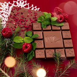 Молочный шоколад 75гр без сахара, с малиной