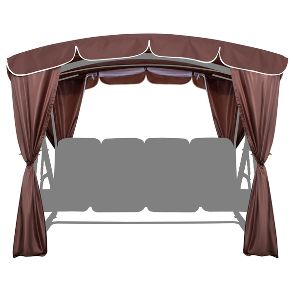 Тент-крыша с а/м для качелей Элегант Люкс + ковка шоколад