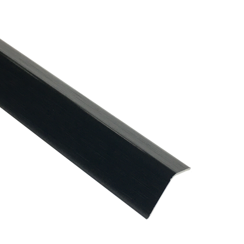 Угол "браш" 15*15мм "DО-1" 2,7м Черный глянец анод. алюм.