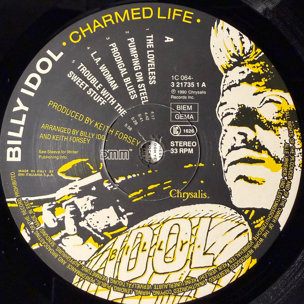 Billy Idol ‎– Charmed Life (Европа 1990г.)