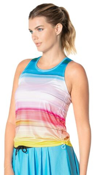 Женский топ теннисный Lucky in Love Tropical Sublime Tropical Bliss Tank - разноцветный