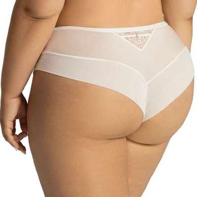 Трусики-бразилиана со средней линией талии Blossom (Размер: XXXL) (Цвет: кремовый)