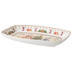 БЛЮДО LEFARD "ДЕД МОРОЗ И СНЕГУРОЧКА" ПРЯМОУГ. 25*16*3 СМ (КОР=12ШТ.)