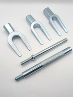 Съемник шаровых опор вилочного типа и рулевых тяг, вилка (5 предметов). Набор вилочных съемников шаровых соединений