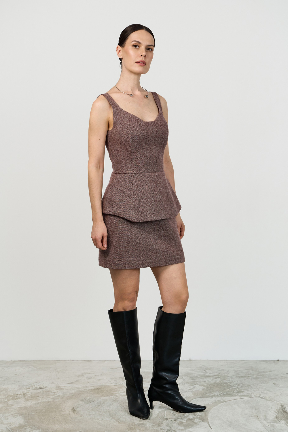 Топ корсетный шерстяной