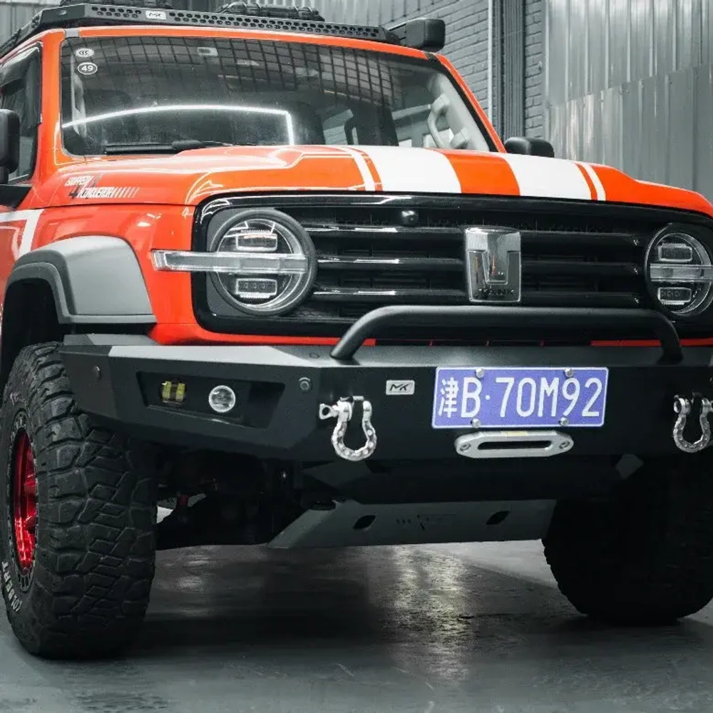 Силовой передний бампер MEIKA Tank 300 2021+ Танк дуга лебедка 2 фонаря свет