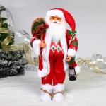 Дед Мороз - Лесовичок «Дед Мороз с фонарем» 45 см, Красный