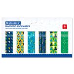 Закладки для книг МАГНИТНЫЕ, "GEOMETRY", набор 30 шт., 60x20 мм, BRAUBERG, 113177