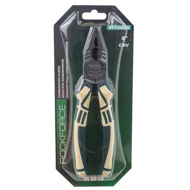 Плоскогубцы многофункциональные ''Profi'' 200мм Cr-V 6150+доп. закалка (усилие сжатия увеличино на 60%), в блистере RockForce RF-611200DS