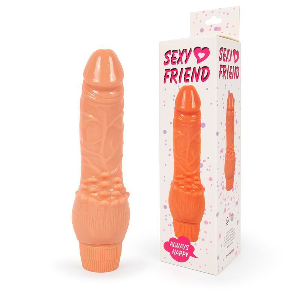 Телесный вибратор-реалистик без мошонки - 17 см. (Цвет: телесный)