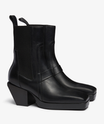 Rick Owens | Leather Heeled Silver Boots