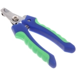 Когтерез для животных «ЗООУЛЬТРА», пружинный механизм, ручки прорезиненные - волна, цвет синий / зелёный, 12см