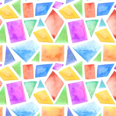 Геометрические фигуры (акварель)