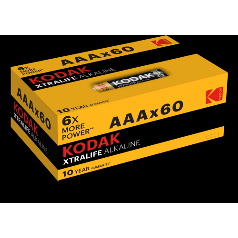 Батарейки Kodak LR03-60 (4S) colour box XTRALIFE Alkaline [K3A-60] | Батарейки Щелочные (Алкалиновые)