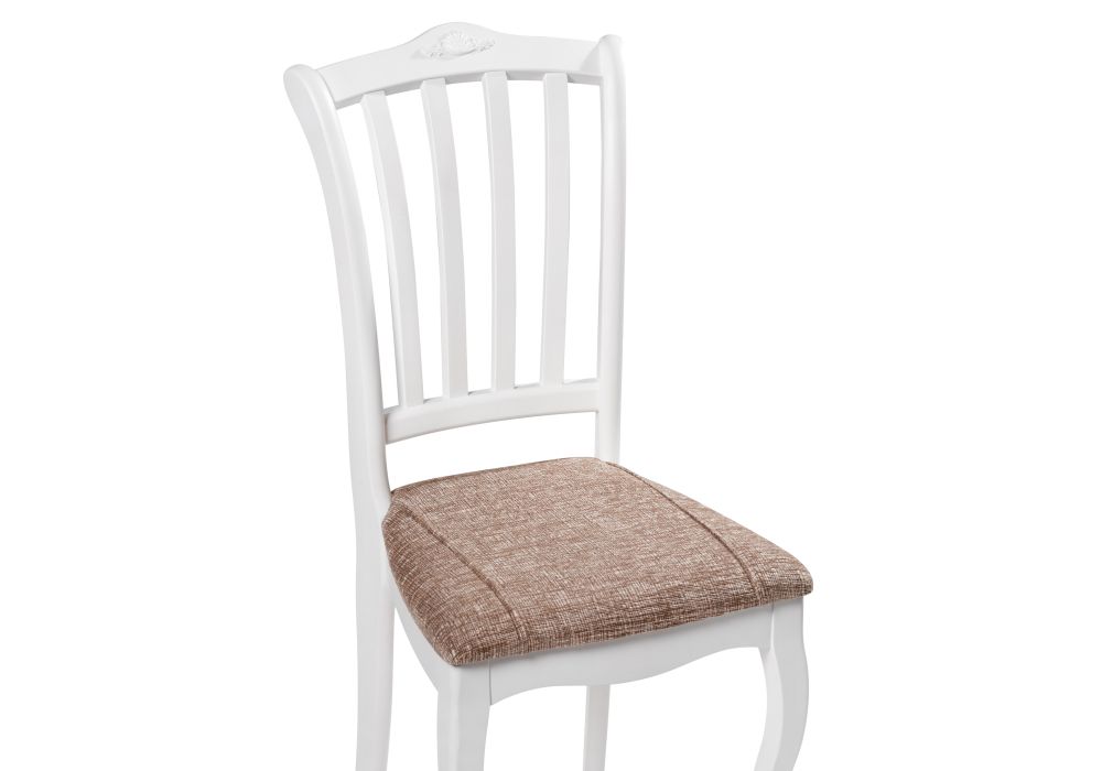 Деревянный стул Виньетта белый / лайн белый люкс