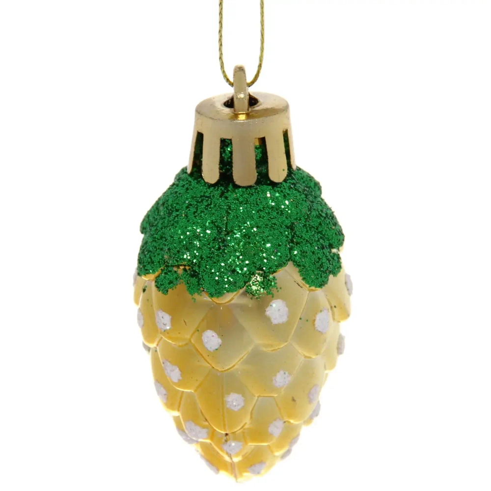 Ёлочные игрушки «Шишечки» 4см микс цветов (набор 4шт)