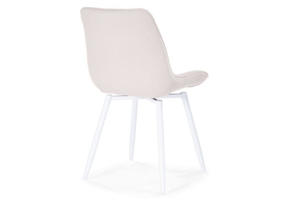 Стул на металлокаркасе Седа К крутящийся молочный / белый