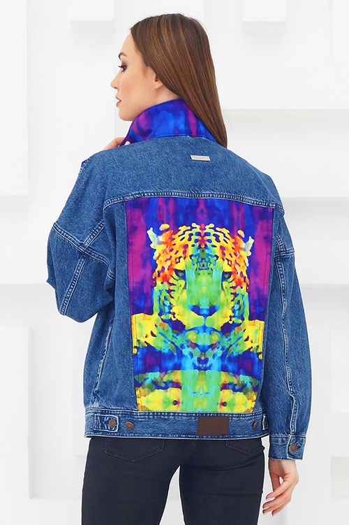 LIGVIANNI Джинсовая куртка Denim Jacket Leopard