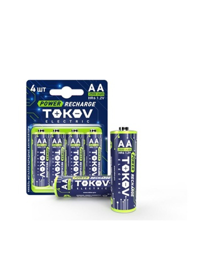 Аккумулятор AA/HR6 2500мА.ч (блист.4шт) TOKOV ELECTRIC TKE-NMA-HR6/B4