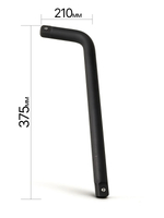 Вороток для грузовых авто Г-образный 1", 374 мм, двухсторонний