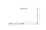 Душевой уголок Slim-N VSR-4SN8012CL, 1200*800, хром, стекло прозрачное
