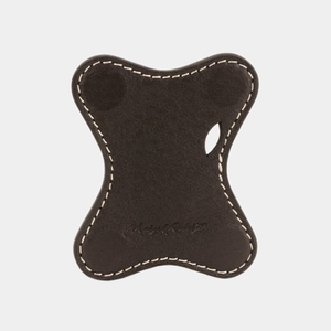 Держатель для наушников Papillon из кожи теленка, темно-коричневого цвета