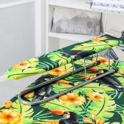 Доска гладильная Nika «Эльза де люкс», 122×40 см, металл, регулируемая высота до 93 см рисунок МИКС