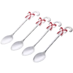 Набор ложек для десерта 4шт «Леденец», цвет серебро