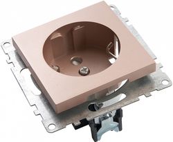 Розетка с заземлением и со шторкой, без рамки Stekker Катрин 39596