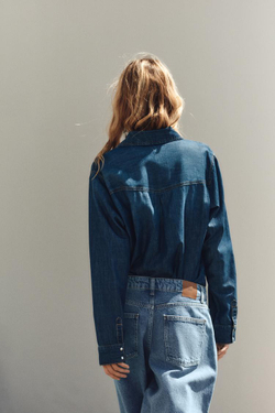 ZARA ДЖИНСОВАЯ РУБАШКА Z1975, СИНИЙ