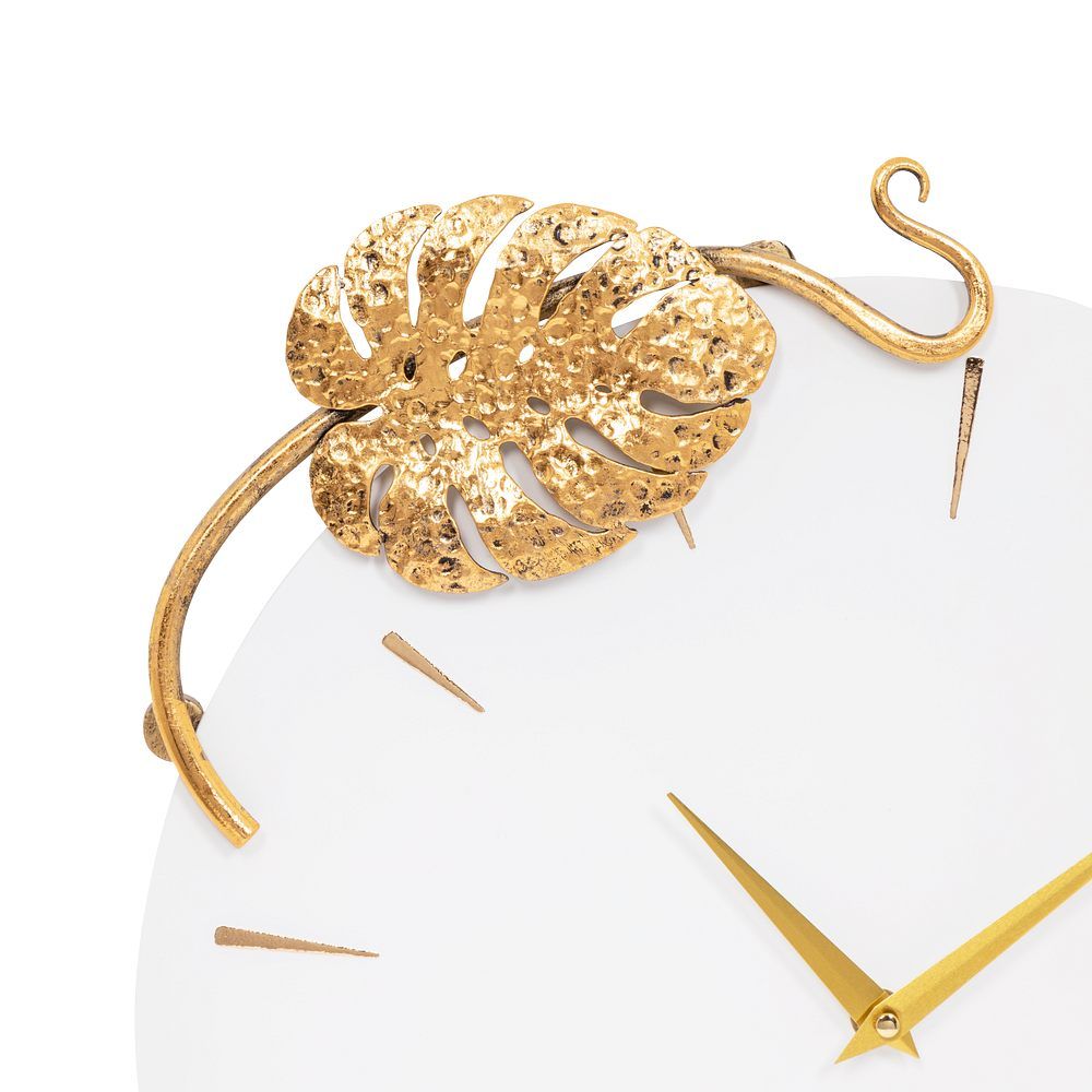 Часы настенные Monstera Deliciosa (Монстера) Айс Амбер