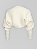 Платье вязаное без рукавов с металлической вставкой и болеро в комплекте