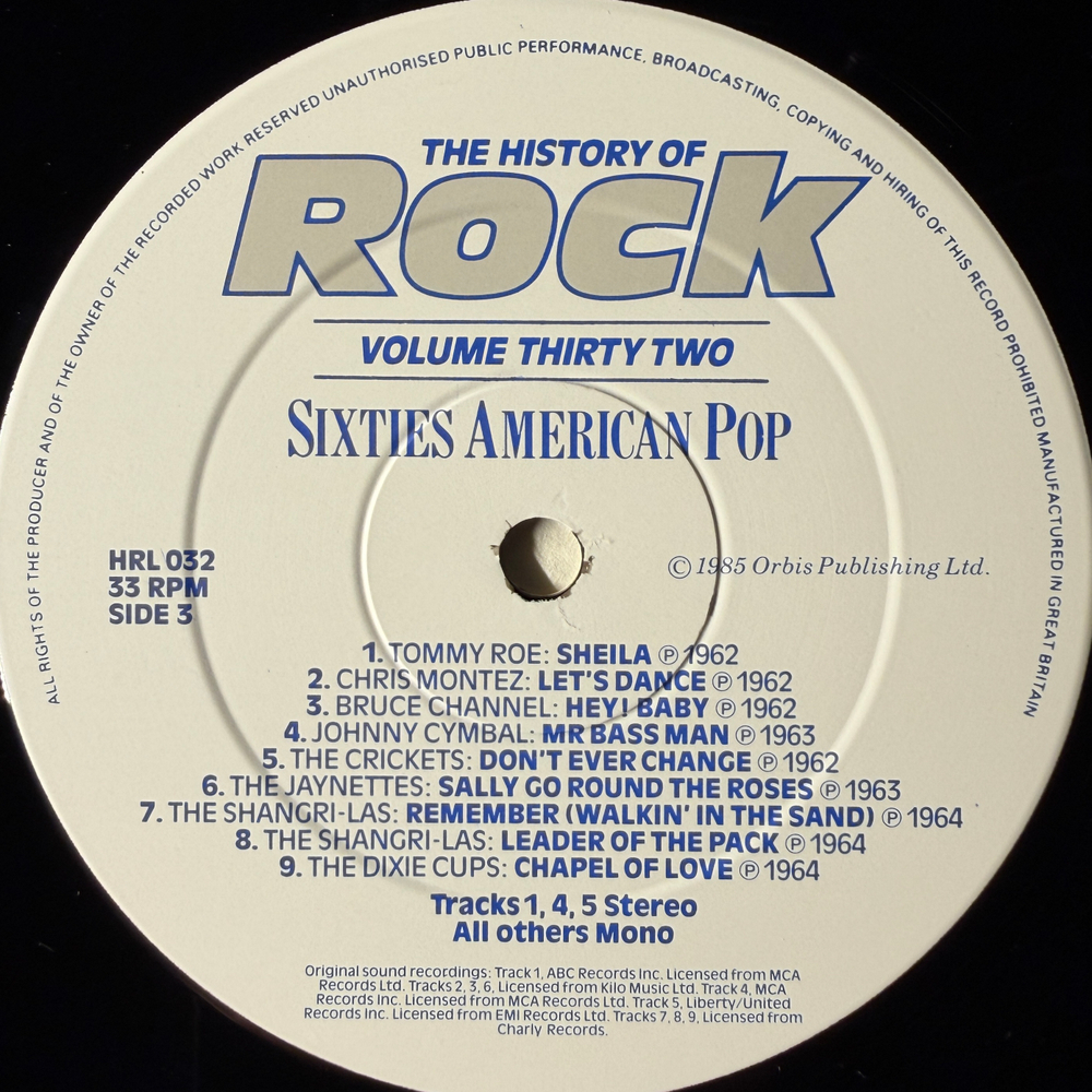 Сборник History Of Rock 32 2LP (Англия 1985г.)