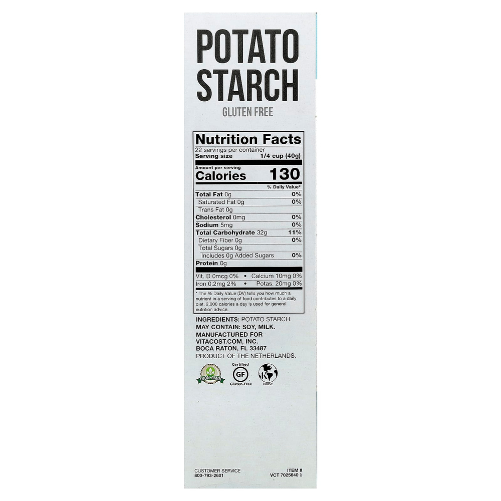 Vitacost, Potato Starch, Gluten Free, 32 oz (907 g)