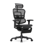 Кресло FALTO Ergohuman Ultra с подножкой ( чёрный каркас /сетка чёрный T-168-B1 Black )