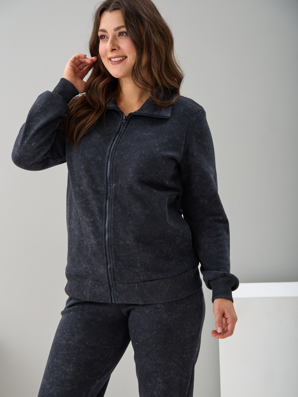 Костюм с брюками КБфп-584/варенка-графит