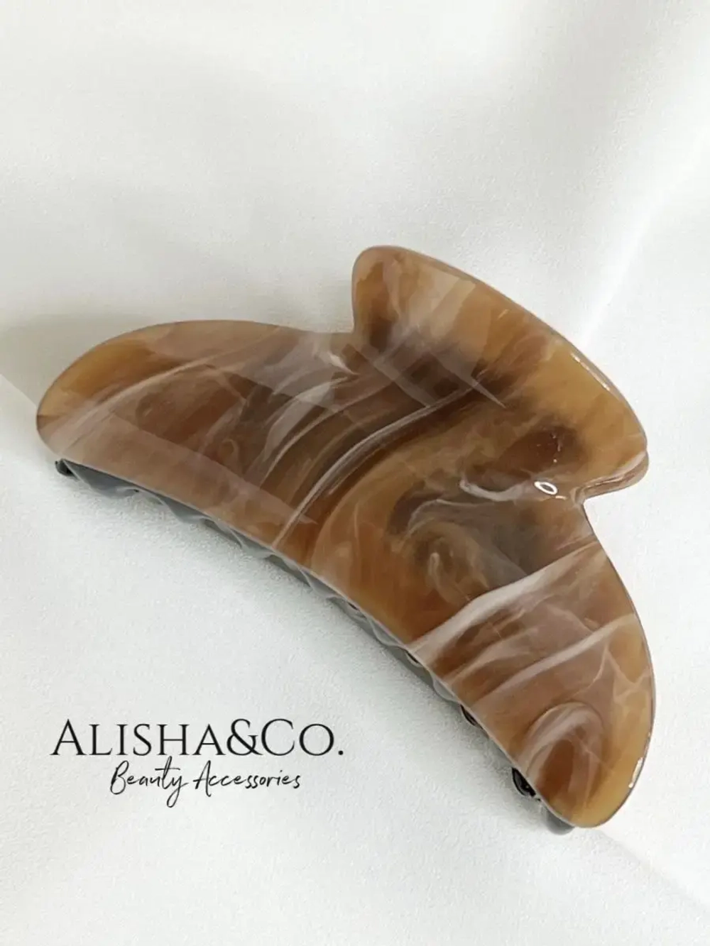 Аксессуар для волос Заколка Крабик большой Amber Shell