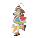 Девочка с собакой, ёлочное украшение