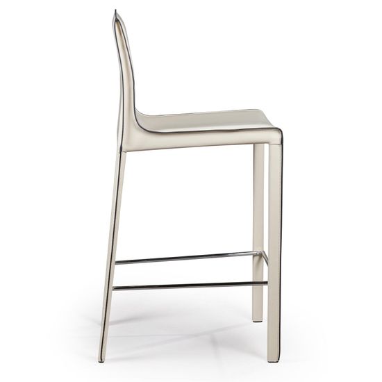 Стул полубарный Barrie, кожа бежевый