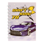 Блокнот на спирали "Машина" 10, 5*6,5см, 4 штуки комплект в пакете на подвесе