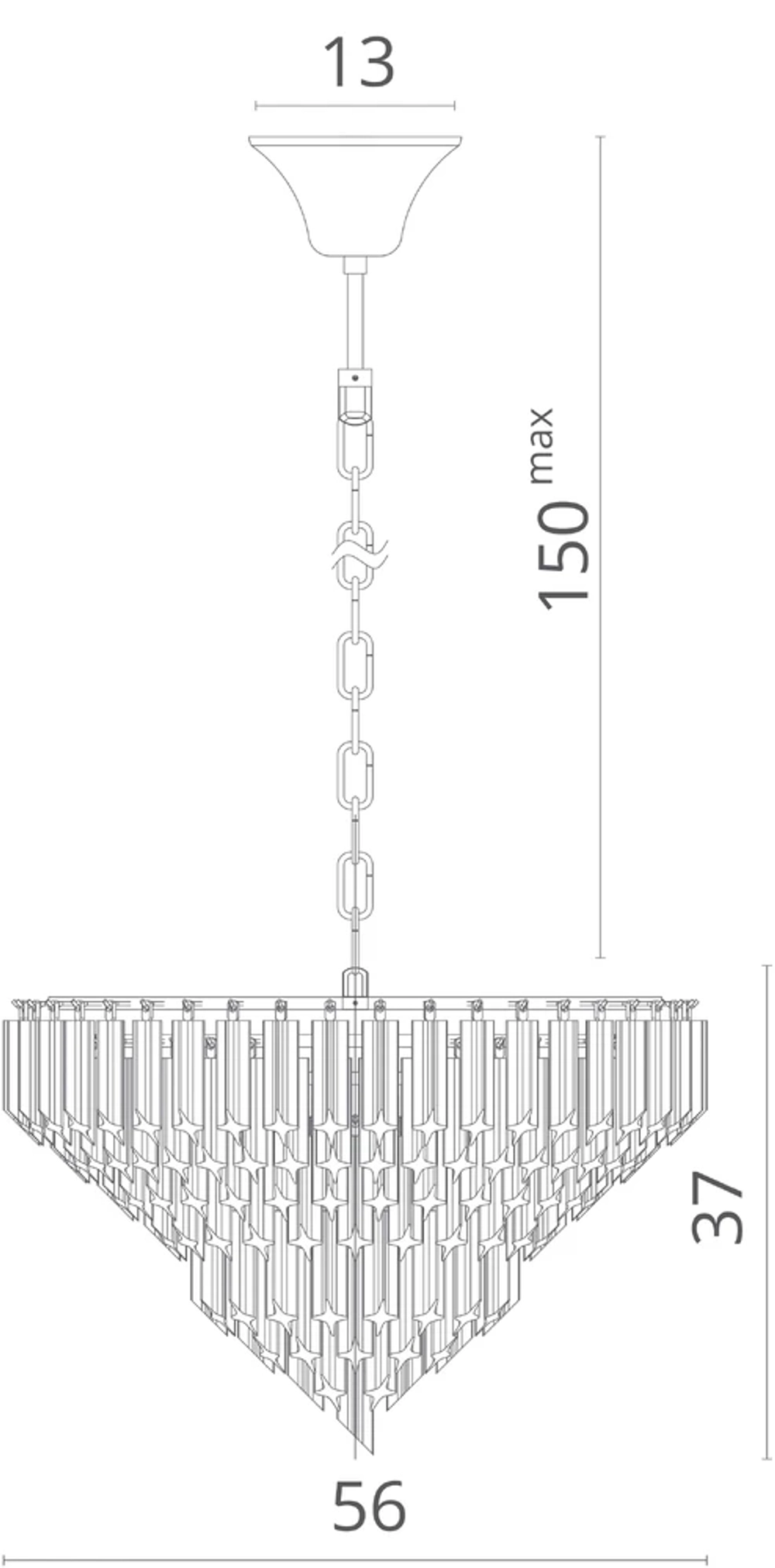 Подвесная люстра Divinare FRIZZANTE 1683/01 LM-7