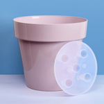 Кашпо для цветов пластиковое 15л d-32см «Порто» со вставкой бисквит