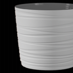 Кашпо для цветов пластиковое 15л d-30см «Модерн Медиум» Серый жемчуг