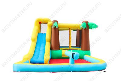 Батут детский на дачу "Солнечный пляж" 3,85*2,93*1,98 м