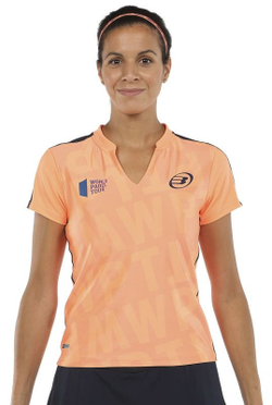 Женское поло Bullpadel Yacopi Polo Woman - naranja fluor