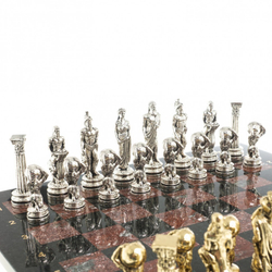 Шахматы из металла  Шахматы "Атлас" доска 44х44 см креноид фигуры металлические G 122596