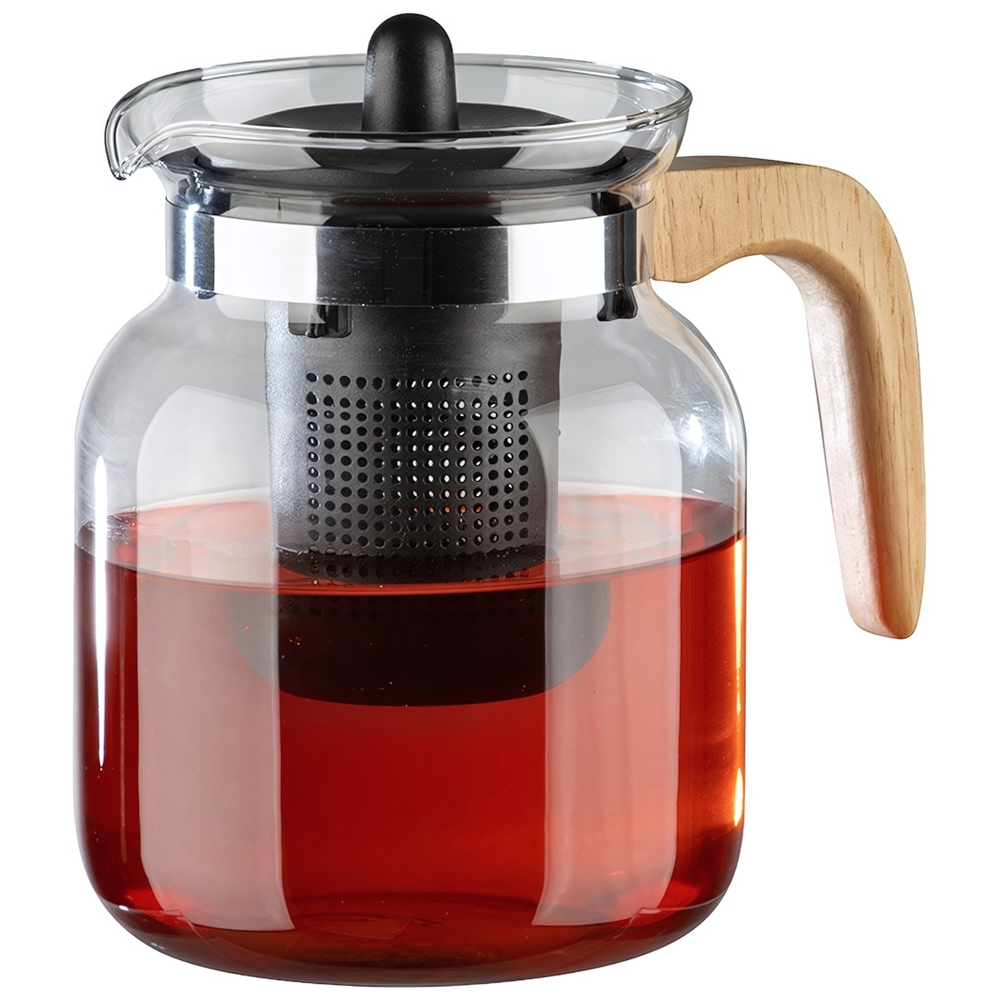 Чайник заварочный 1,5л "La Caffetteria" с деревянной ручкой