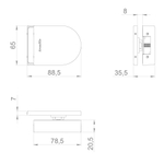 Ответная часть замка на стекло Space.GL.GK BL черный