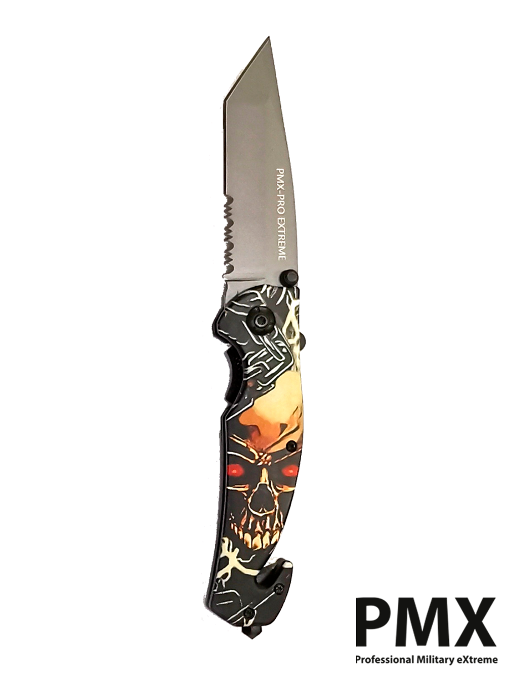 Нож складной PMX-PRO Extreme Special Series (PMX-013TS) AUS 8. С черепом с красными глазами сталь