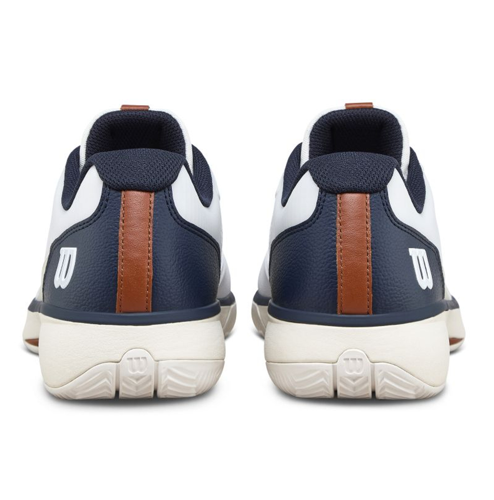 Мужские кроссовки теннисные Wilson Rush Lite 5 Clay - white/navy blazer/tofu